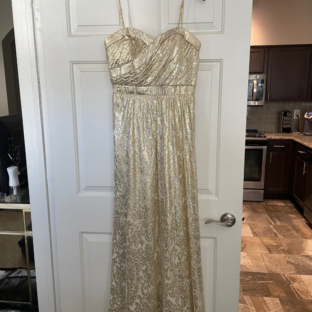 Gold Aidan Mattox Gown